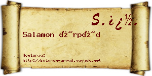 Salamon Árpád névjegykártya