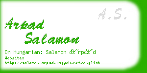 arpad salamon business card